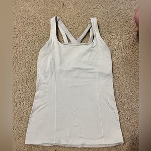 Lululemon tank top with built in bra off-white color